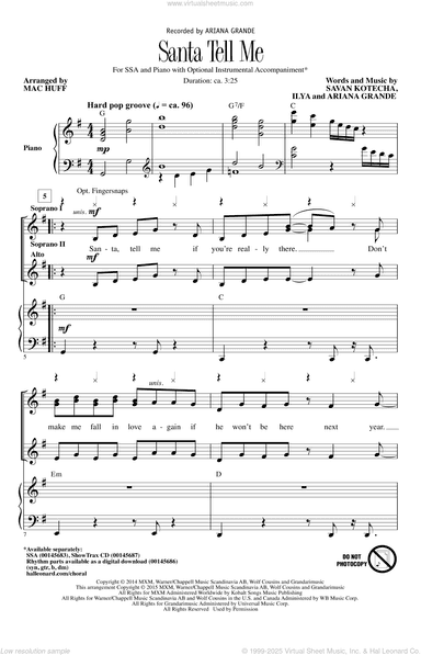 Santa Tell Me (Arr. Mac Huff)