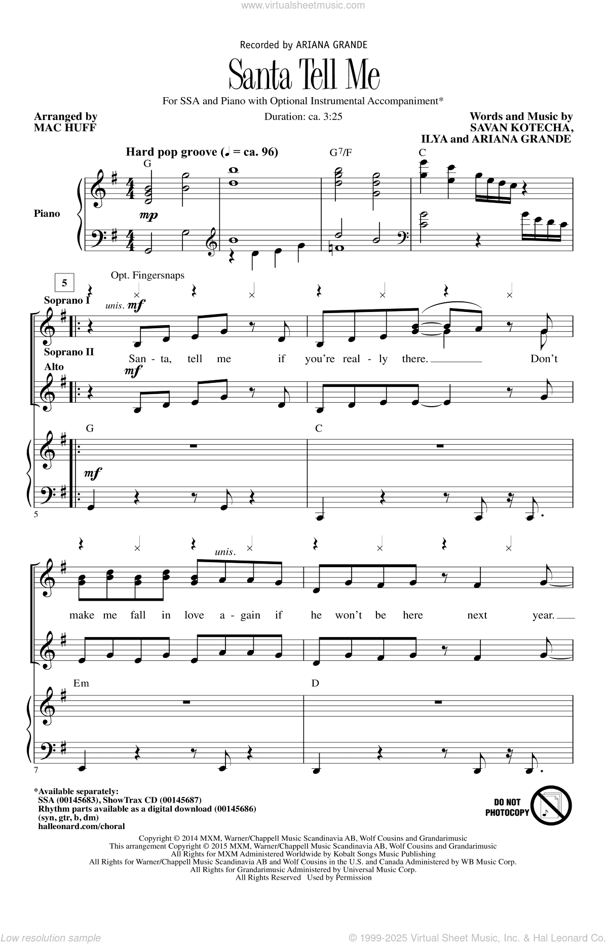 Santa Tell Me (Arr. Mac Huff)