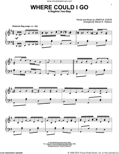 Where Could I Go [Ragtime version]