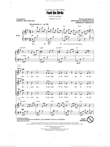 Feed The Birds (Tuppence A Bag) (from Mary Poppins) (arr. Cristi Cary Miller)
