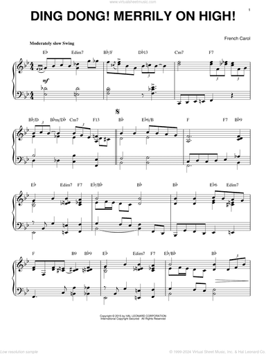 Ding Dong! Merrily On High! [Jazz version] (arr. Brent Edstrom)
