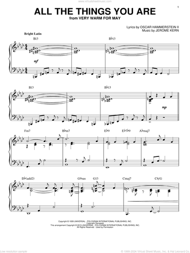 All The Things You Are [Jazz version] (arr. Brent Edstrom)