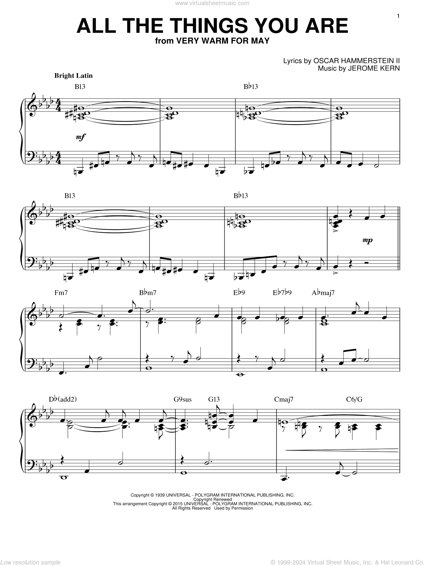 All The Things You Are [Jazz version] (arr. Brent Edstrom)