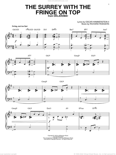 The Surrey With The Fringe On Top [Jazz version] (from Oklahoma!) (arr. Brent Edstrom)
