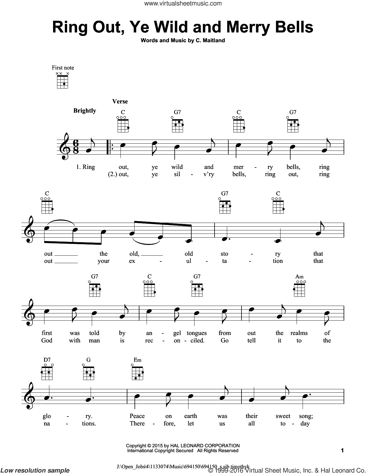 Ring Out, Ye Wild And Merry Bells