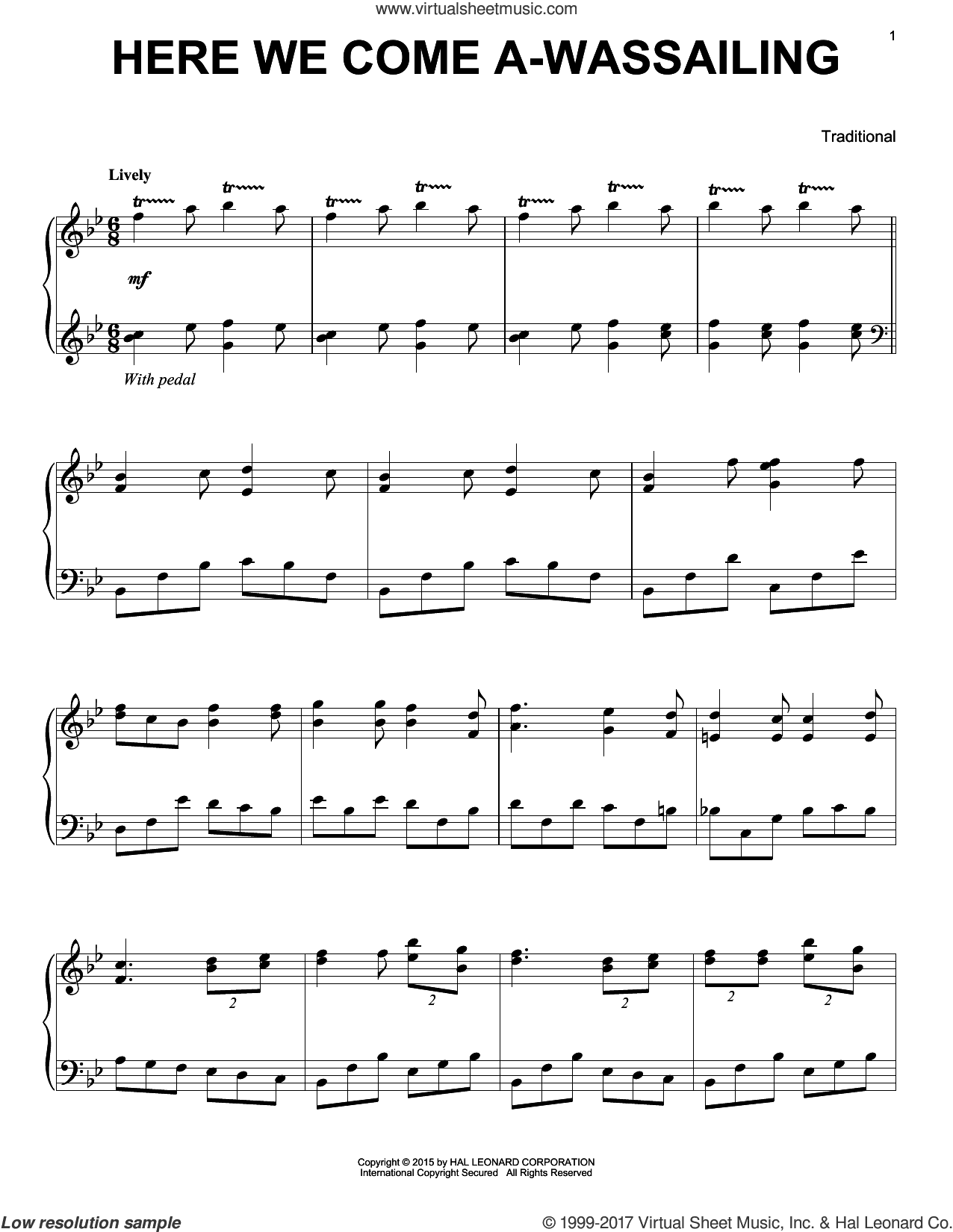 Here We Come A-Wassailing (arr. Phillip Keveren)