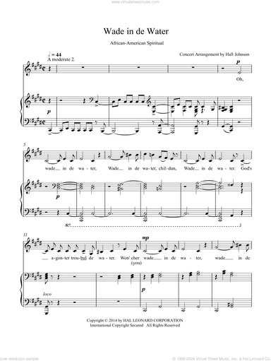 Wade in de Water (C-sharp minor)