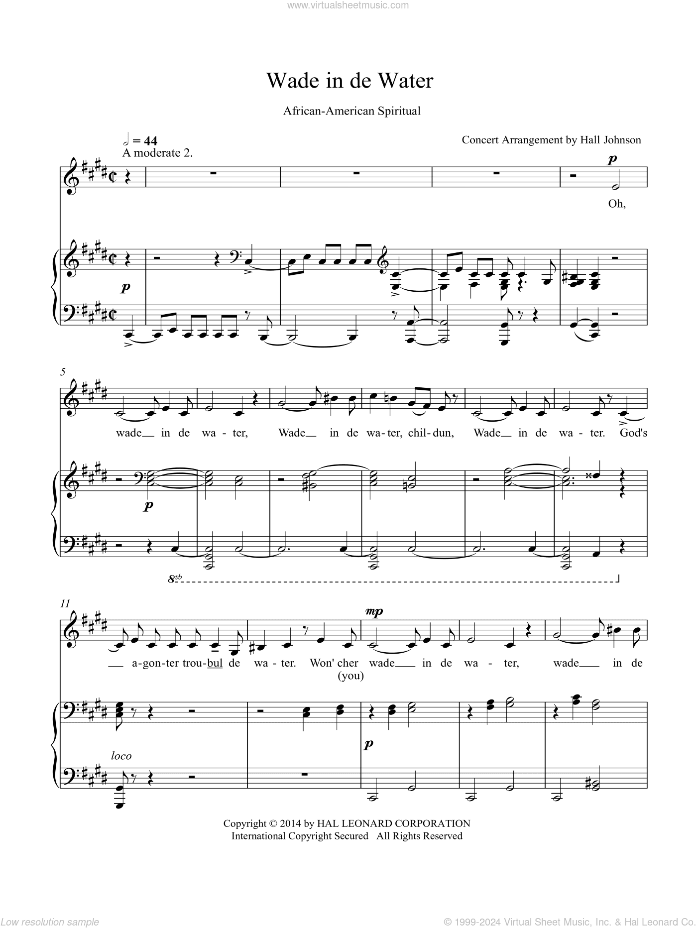 Wade in de Water (C-sharp minor)