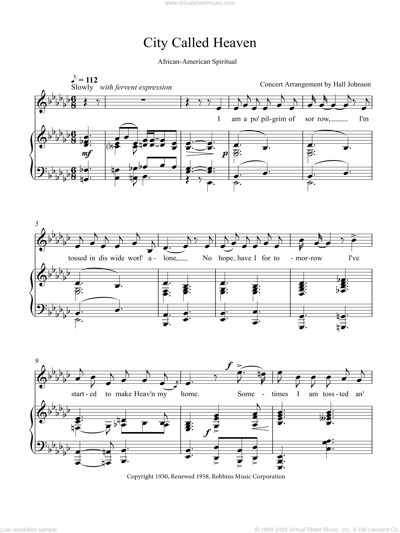 City Called Heaven (E-flat minor)