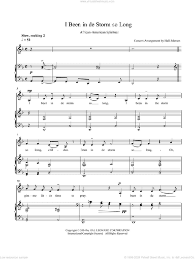 I Been in de Storm So Long (D minor)