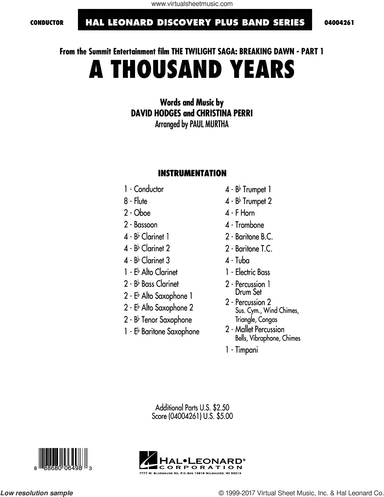 A Thousand Years (from The Twilight Saga: Breaking Dawn, Part 1)