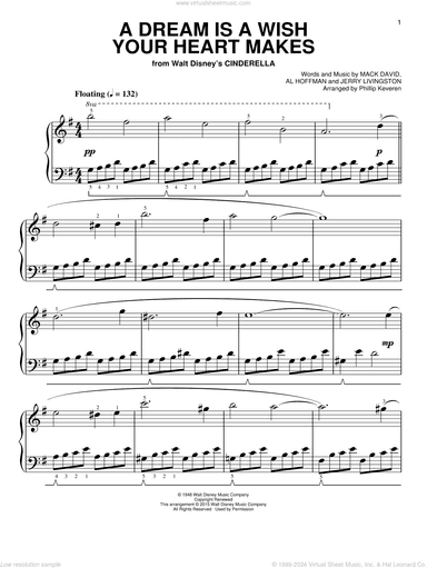A Dream Is A Wish Your Heart Makes [Classical version] (from Cinderella) (arr. Phillip Keveren)