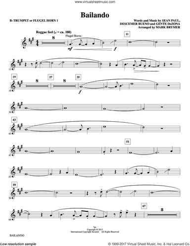 Bailando (arr. Mark Brymer) (complete set of parts)