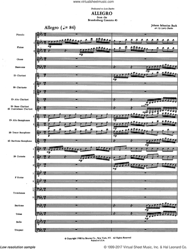 Allegro from Brandenburg Concerto No. 3 (COMPLETE)