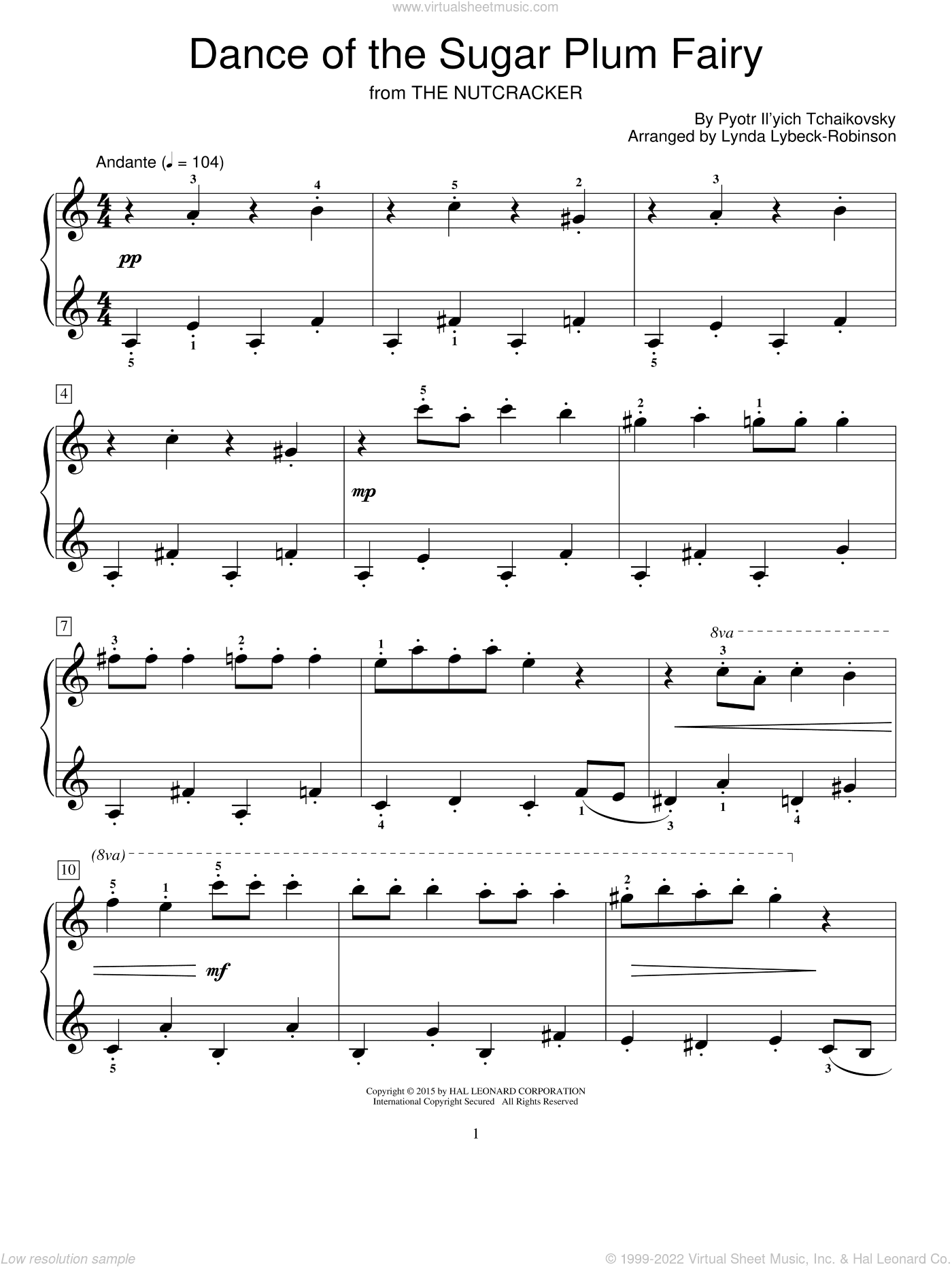 Dance Of The Sugar Plum Fairy (arr. Lynda Lybeck-Robinson)