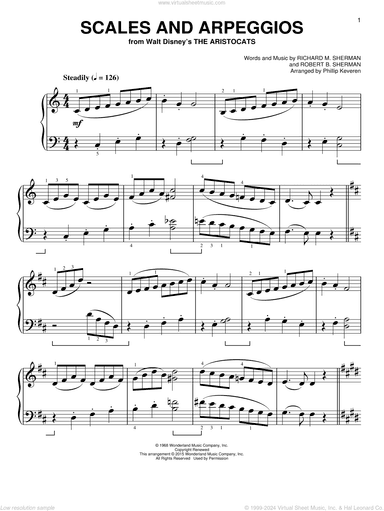 Scales And Arpeggios [Classical version] (from The Aristocats) (arr. Phillip Keveren)