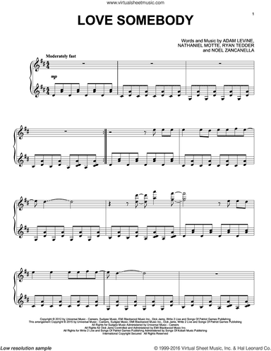 Love Somebody, (intermediate)