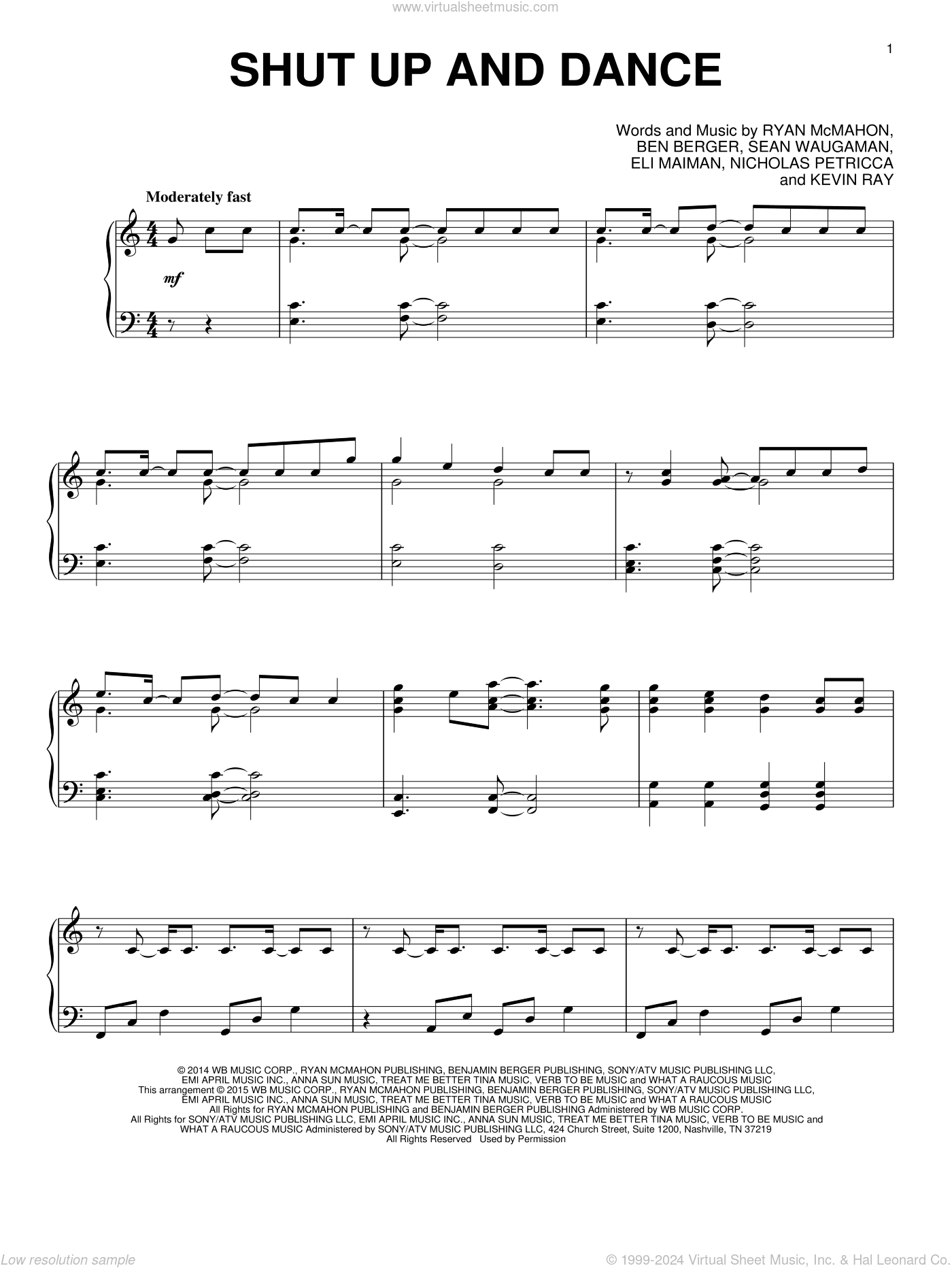 Shut Up And Dance (arr. Jason Lyle Black)