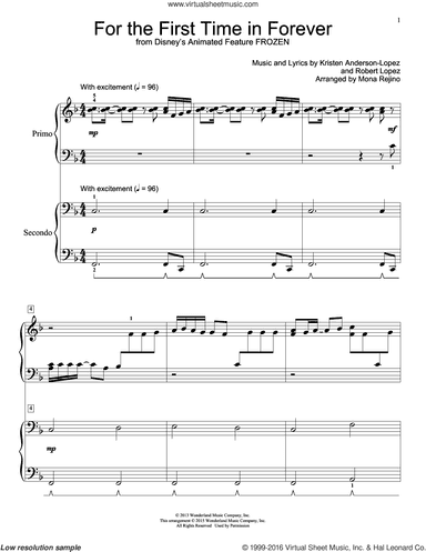 For The First Time In Forever (from Frozen) (arr. Mona Rejino)