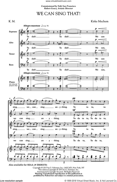 We Can Sing That