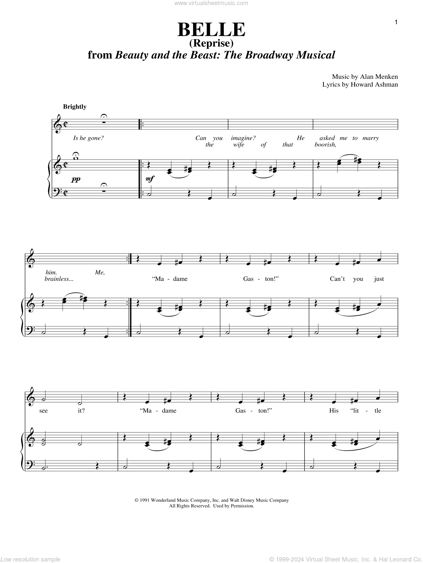 Belle (Reprise) (from Beauty And The Beast)