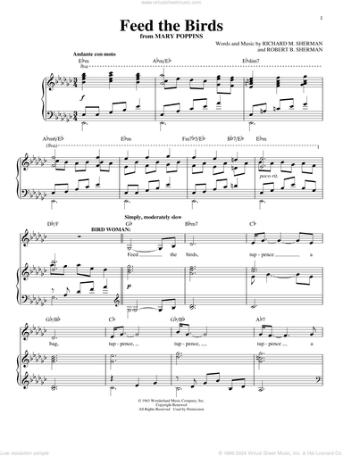 Feed The Birds (Tuppence A Bag) (from Mary Poppins: The Musical)