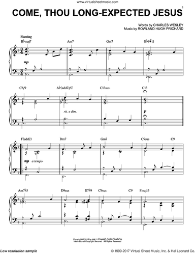 Come, Thou Long-Expected Jesus [Jazz version] (arr. Brent Edstrom)