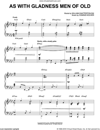 As With Gladness Men Of Old [Jazz version]