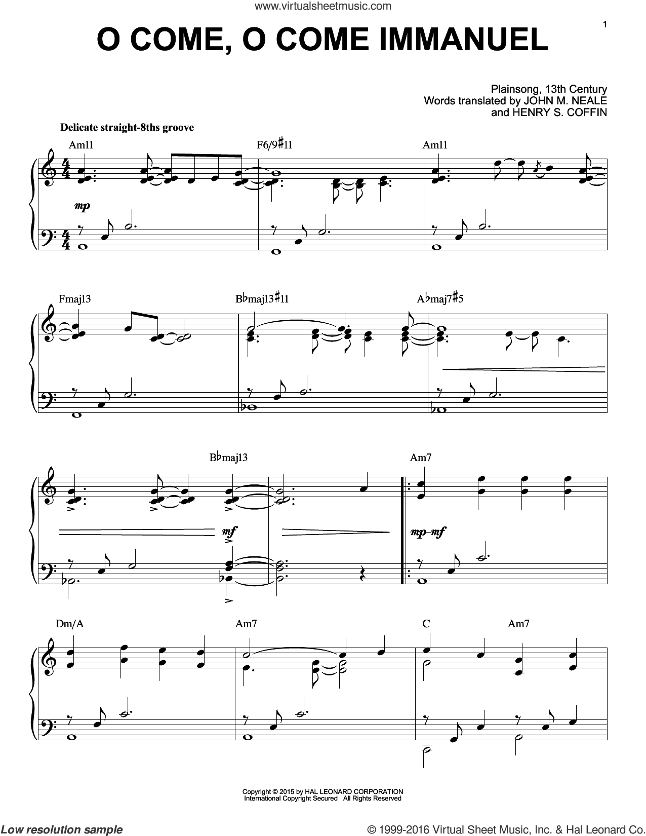 O Come, O Come Immanuel [Jazz version] (arr. Brent Edstrom)