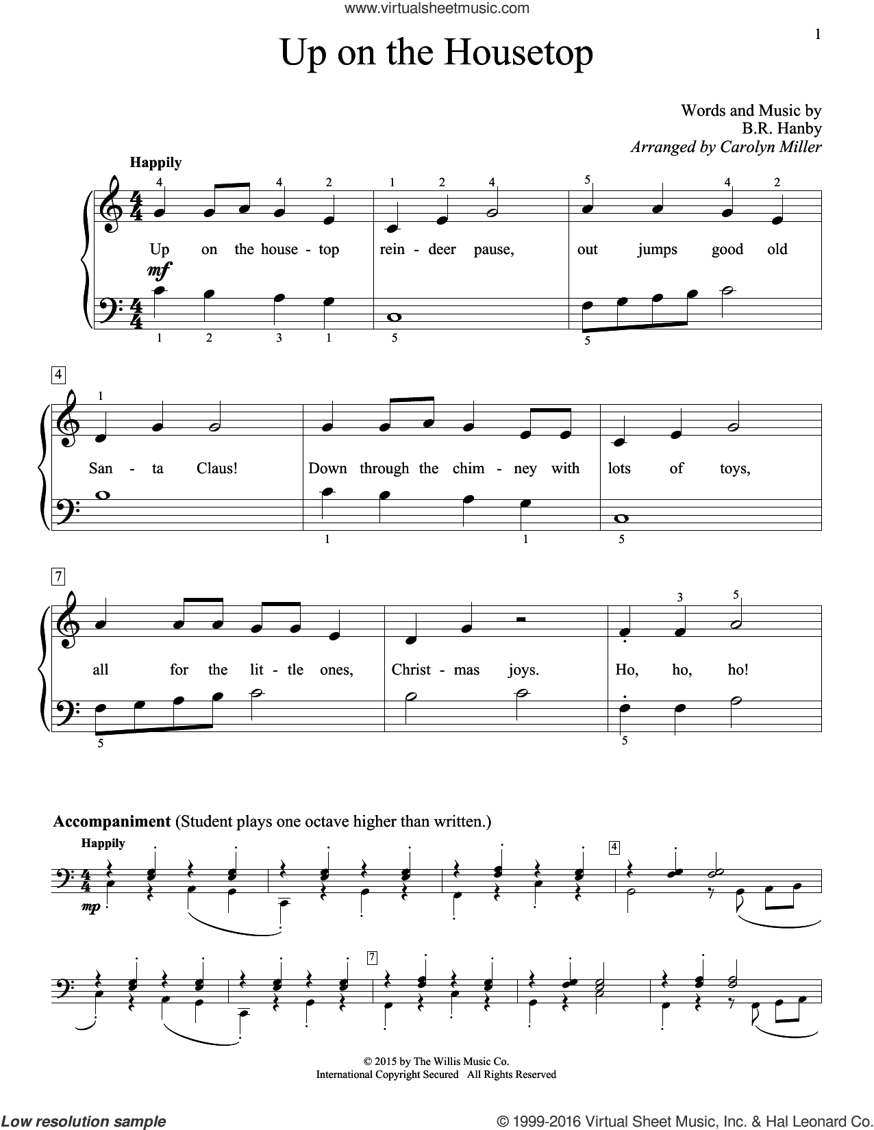 Up On The Housetop (arr. Carolyn Miller)