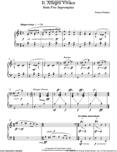 Allegro Vivace (From Five Impromptus)
