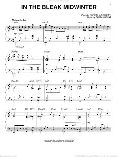 In The Bleak Midwinter [Jazz version] (arr. Brent Edstrom)