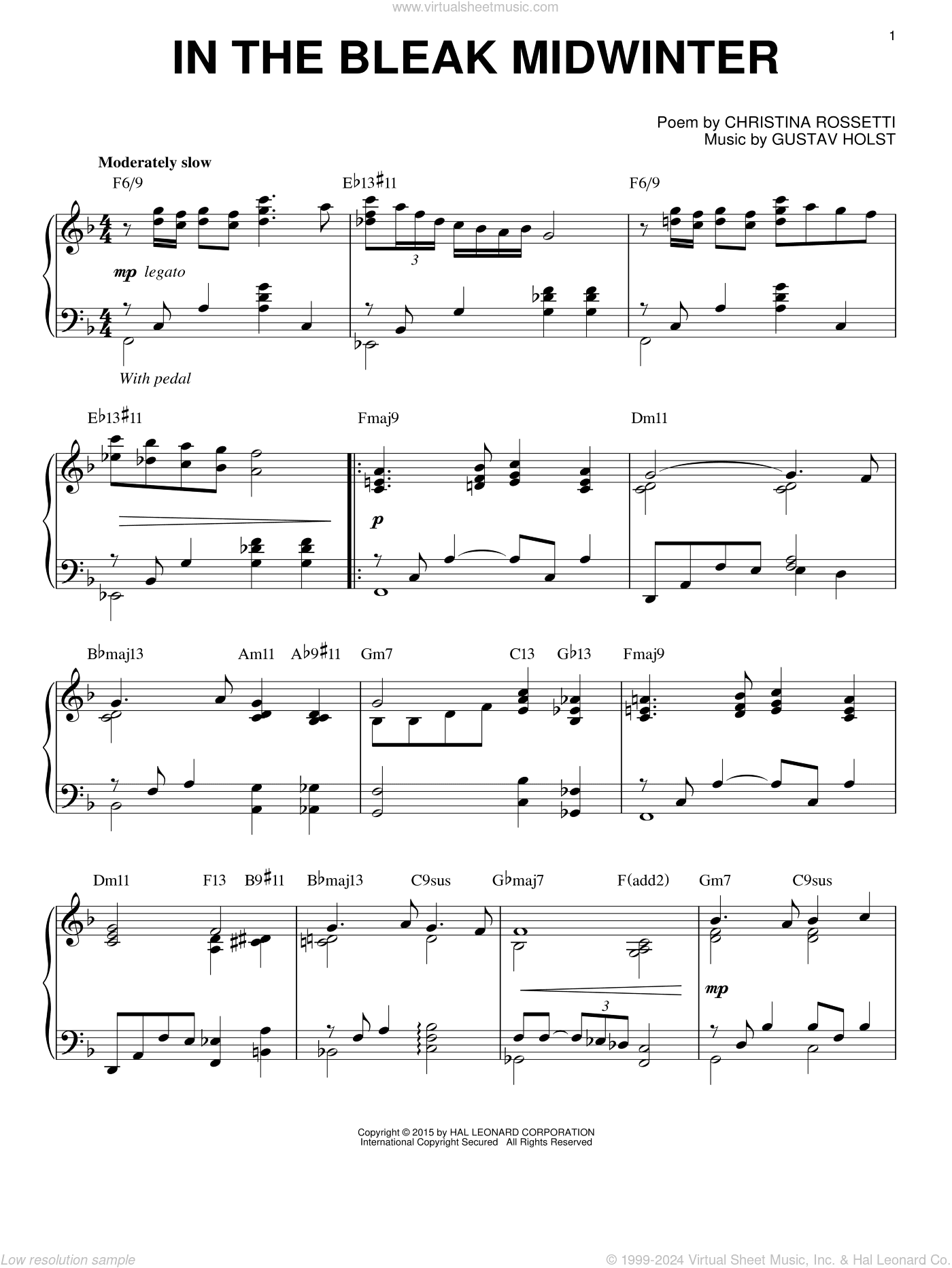 In The Bleak Midwinter [Jazz version] (arr. Brent Edstrom)