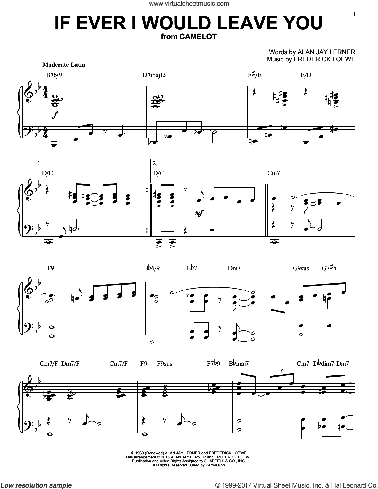 If Ever I Would Leave You [Jazz version] (arr. Brent Edstrom)