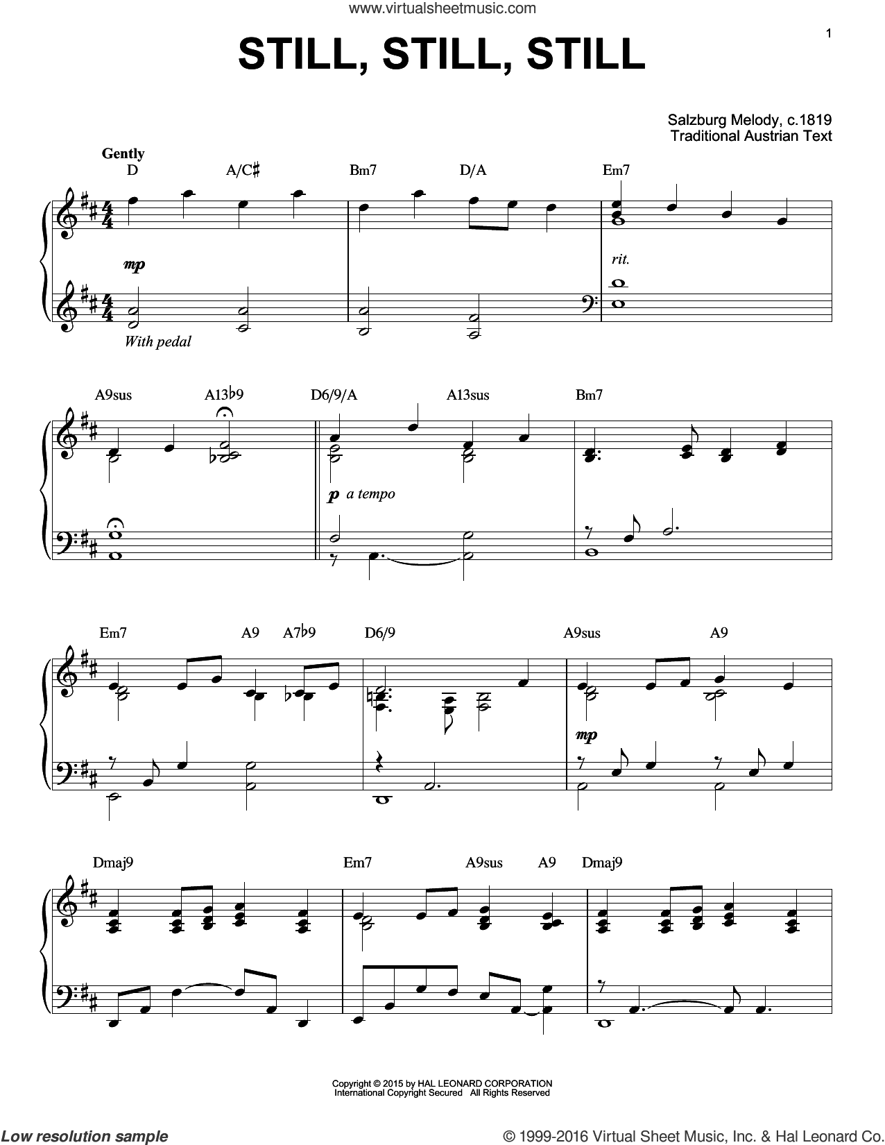 Still, Still, Still [Jazz version] (arr. Brent Edstrom)