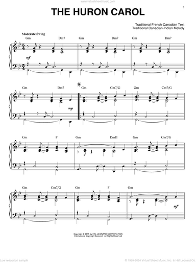 The Huron Carol [Jazz version] (arr. Brent Edstrom)