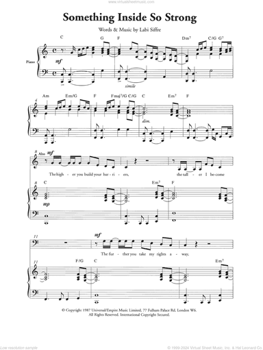(Something Inside) So Strong (Arr. Berty Rice)
