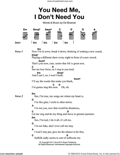 You Need Me I Don't Need You