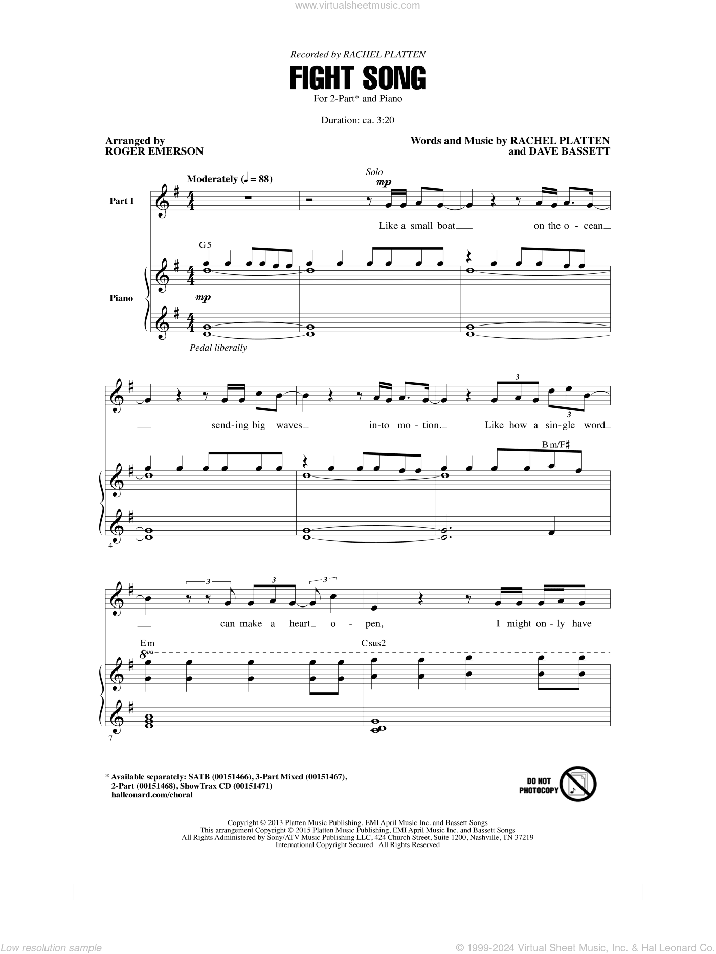 Fight Song (arr. Roger Emerson)