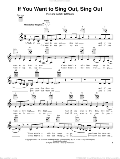 If You Want To Sing Out, Sing Out