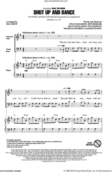 Shut Up And Dance (arr. Mac Huff)