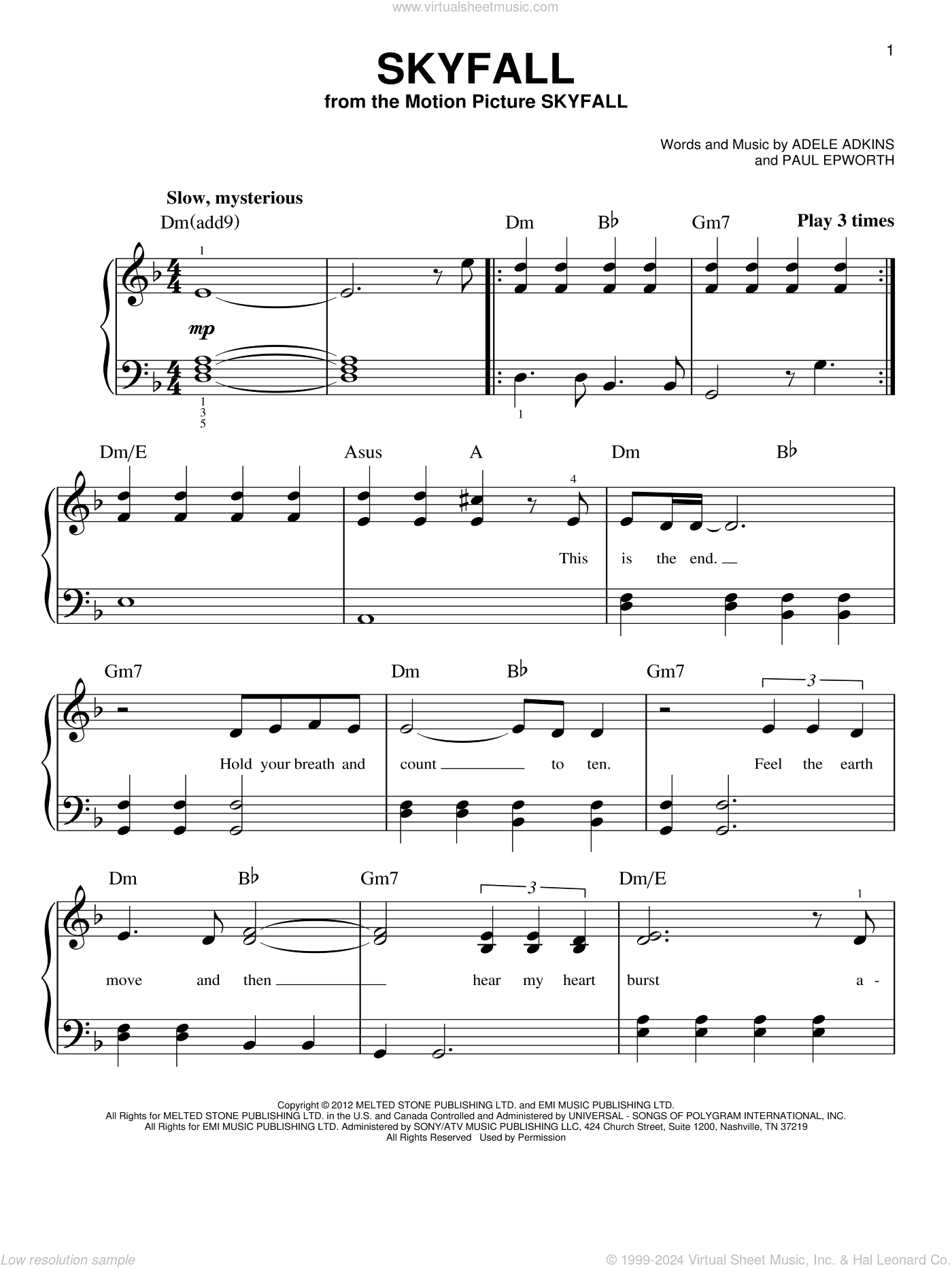 Skyfall, (beginner)
