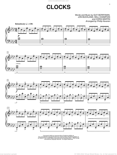 Clocks [Classical version] (arr. Phillip Keveren)