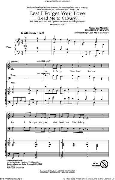 Lest I Forget Your Love (Lead Me To Calvary)