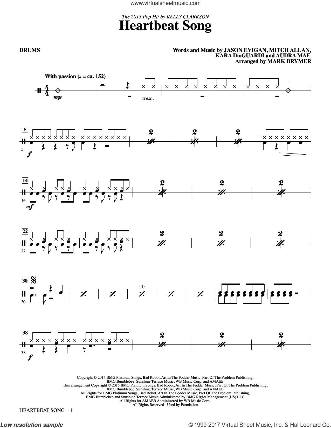 Heartbeat Song (arr. Mark Brymer) (complete set of parts)