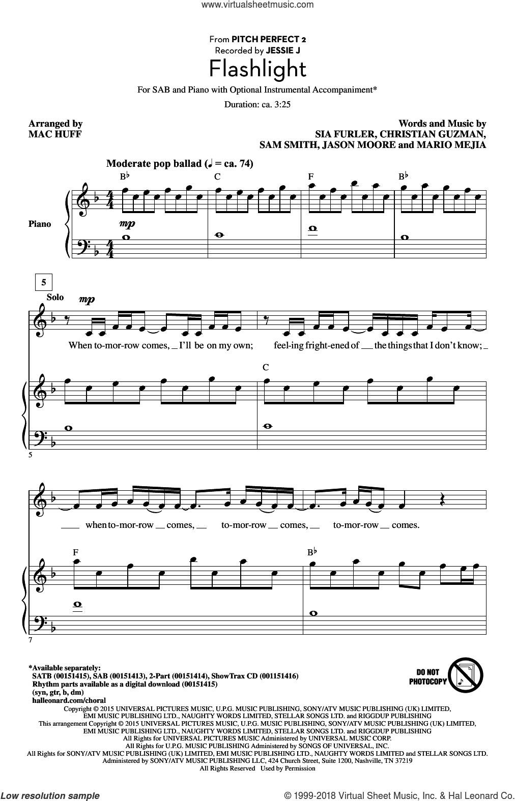 Flashlight (arr. Mac Huff)