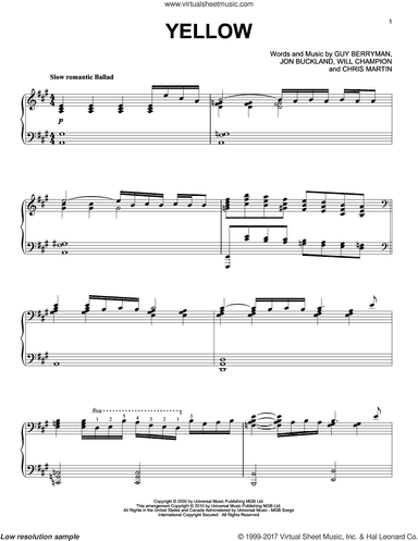 Yellow [Jazz version]