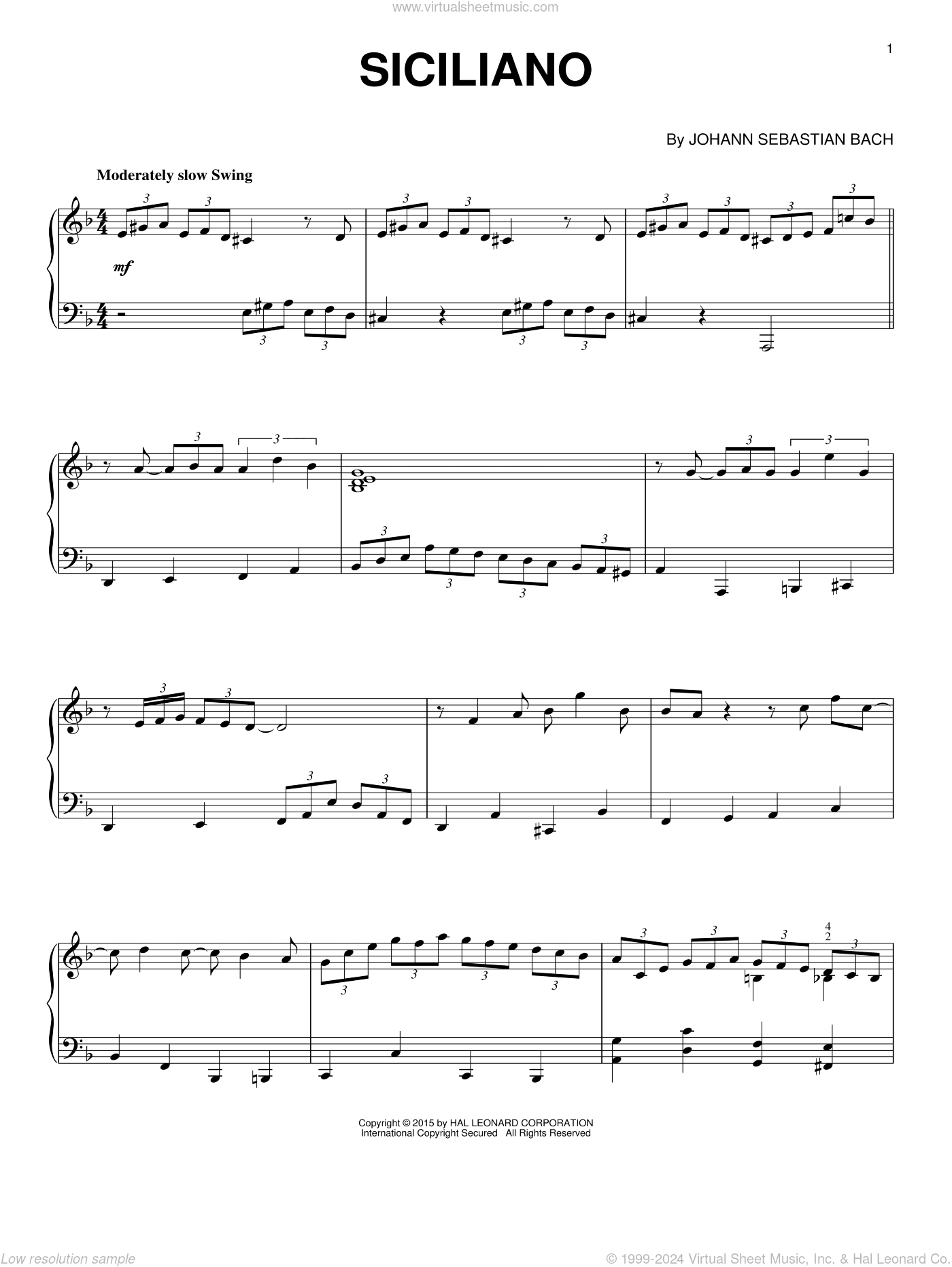 Siciliano [Jazz version]