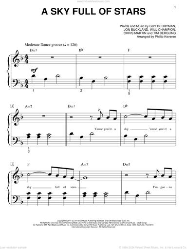 A Sky Full Of Stars (arr. Phillip Keveren)
