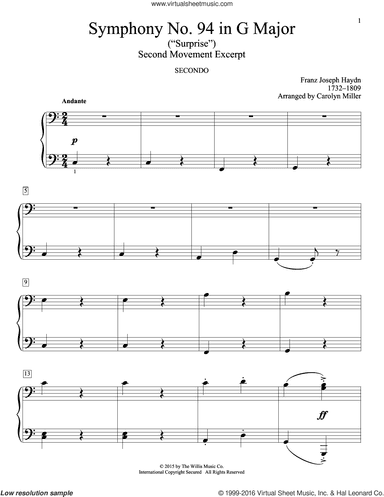 Symphony No. 94 (Surprise), 2nd Mvmt. Excerpt (arr. Carolyn Miller)